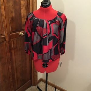 Anne Klein silk blouse, 3/4 sleeve, NWT size is PP